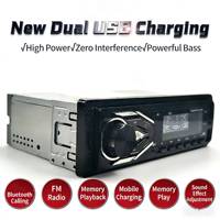Lecteur MP3 de voiture avec écran LCD 1 Din, lumière colorée, BT 5.0, DC 12V, USB/TF/AUX/Contrôle par application, FM 87.5-108MHz, amplificateur