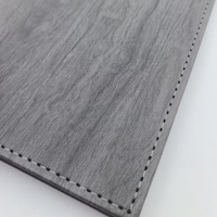 Protège-menu en cuir PU grain de bois avec vis de fixation, durable et étanche, pour restaurant, hôtel, café, bar