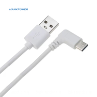 Câble de charge USB Type C à angle droit 28AWG 24AWG 22AWG 20AWG 2 conducteurs 0,2m 0,5m 1m 2m