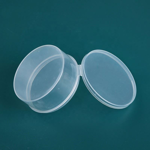 Tarro de plástico con tapa a presión, envase cosmético de PP, tarro de plástico transparente, envase redondo de plástico - Product Image 1