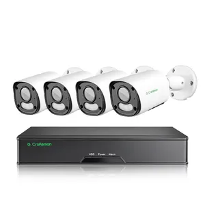 GAC-YUFI-M6G-K4 Graftsman Goedkoper Zuinig 4 Stuks 6mp Outdoor Bullet Audio Ip Poe Netwerkcamera 1 Hdd Nvr Kits Systeem