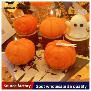 JQ Handmade Pumpkin Spice Halloween <b>Candles</b> <b>Set</b> of 2 Soy Wax Aromatherapy Decor for Fall Home & Festive <b>Gift</b> - Product Image 2