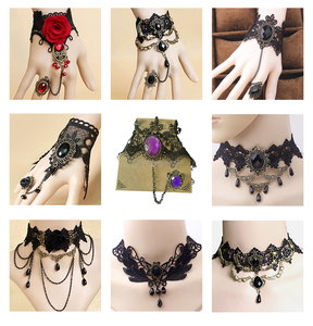 27 styles de colliers ras du cou en dentelle noire de style victorien gothique pour mariage, bals de promo, fêtes à thème vintage, défilés, carnaval de <span class=keywords><strong>Venise</strong></span> et d'Espagne - Product Image 2