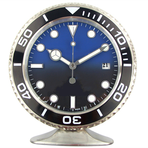 Đồng hồ để bàn sáng tạo Bắc Âu Đồng hồ để bàn bằng kính màu xanh sang trọng Kim loại lớn tối giản Trang trí nội thất Đồng hồ hiện đại Đồng hồ để bàn Reloj Pared Horloge - Product Image 1