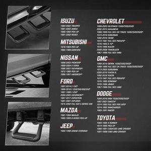 บันไดข้างอลูมิเนียมสำหรับรถออฟโรด สีดำ แบบวงแหวน กันลื่น สำหรับรถกระบะและรถ SUV อุปกรณ์เสริม 4x4 - Product Image 6