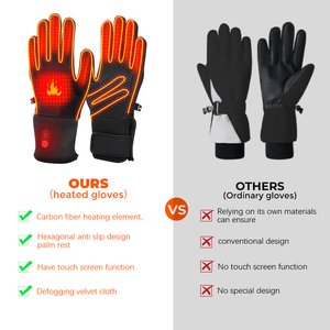 Guantes finos de calefacción eléctrica con batería recargable de 7,4 V, guantes calefactables ultrafinos flexibles con pantalla táctil - Product Image 5