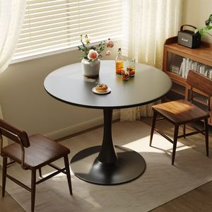 Light Luxury Modern Apartment Dining <strong>Table</strong> and Chair Combination Waterproof Durable Eco-Friendly Manmade Board with Metal Legs - Product Image 4