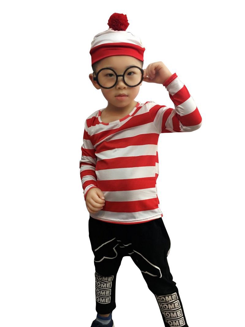 Children's [hat+glasses+top]