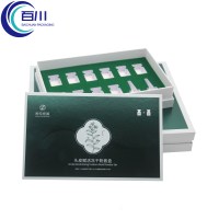Caja de Regalo Creativa Vintage con Tapa Verde, Caja Rígida con Logotipo Personalizado para Frascos, Botellas, Perfumes, Productos de Cuidado de la Piel y Cosméticos