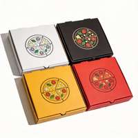 Boîte à pizza pliable imperméable de qualité export, personnalisée 27*27*4.5cm, logo imprimé, boîtes en carton kraft écologiques et résistantes