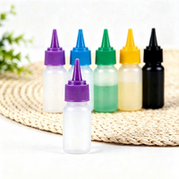 Bouchon torsadé coloré de 24 mm pour bouteille de condiment à presser, bouteilles de condiment en plastique à presser avec couvercles à visser