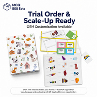 Yimi Dil Öğrenme Seti Minimum Sipariş Adedi 500 Set OEM Çift Dilli Flaş Kartlar Masa Oyunu Döner Tabla Eşleştirme Kartları Almanca Logo Baskılı