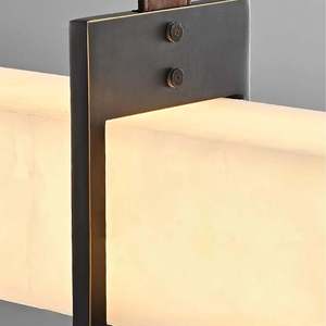 Modern Minimalist Marble Pendant Light 1M 1.2M LED Long Linear Chandelier For Home Restaurant Island Countertop Lighting - Product Image 2