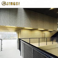 Panneau intérieur décoratif en métal déployé en aluminium maille trous en métal déployé galvanisé maille agrandie en métal fenc façade en aluminium