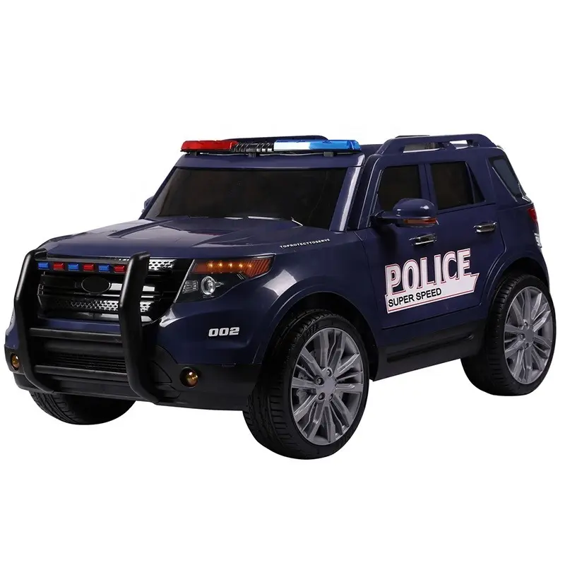 Mobil polisi 12V, ban listrik anak usia 8 tahun, mobil polisi