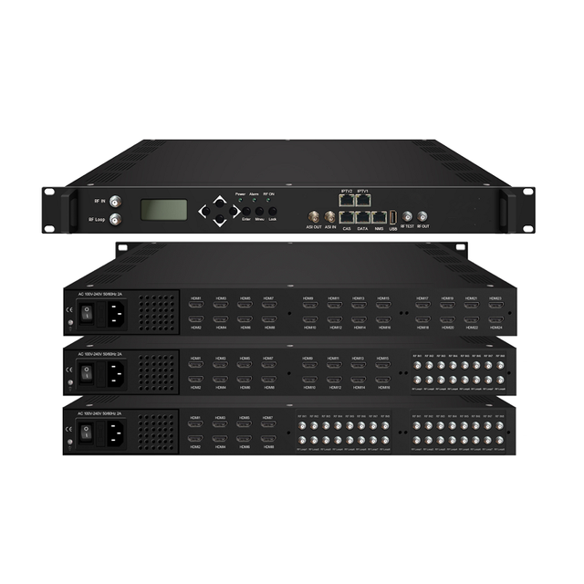 (MSM623) 24 Ch Digital Cable Tv Video Modulator hd 1080p H.264 H.265 Encoder iptv to 16 Channels Isdb-t Modulator iptv Gateway