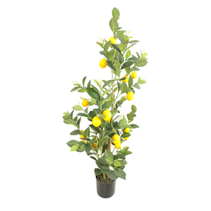 Hojas de árbol de limón Tropical Artificial de alta calidad CC hojas de plástico de tacto Real decoración de boda 037 - Product Image 1