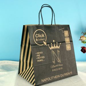 Wholesale Custom Packaging Craft Brown Kraft Paper Shopping Bag <b>Extra</b> <b>Large</b> Wide Base Bottom Kraft Paper Bags for Gift - Product Image 4