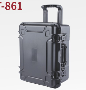 Caja protectora de plástico rígido DF BFT861 de 32.3L, 33L, 34L, 35L, 36L, 37L con ruedas direccionales de PP y varilla para equipo grande, con espuma de corte. - Product Image 5