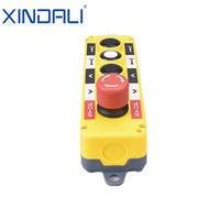 Station de commande à distance pour grue électrique XDL10-EPBS5, indice de protection IP65, métal, 10A, 220V, bouton poussoir ABS, interrupteur d'arrêt d'urgence, étanche à la pluie
