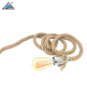 Tùy Chỉnh Cổ Điển Loft Mặt Dây Chuyền Đèn Có Thể Điều Chỉnh Cây Gai Dầu Dây Gỗ Đèn Tre Bóng Cho Nhà Bếp Quán Cà Phê Thanh - Product Image 2