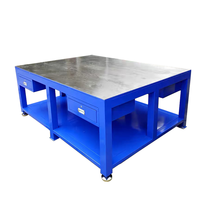 Banc de travail en acier inoxydable 2m x 1m pour atelier, table d'opération en fonte avec étau