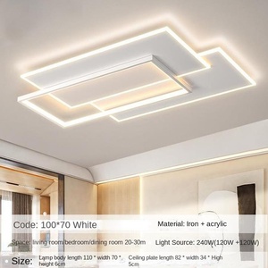 Moderna y contemporánea lámpara de metal decoración hierro acrílico sala de estar montada en superficie Led lámpara de techo - Product Image 6