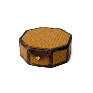 Caja de Té Octogonal de Bambú Hecha a Mano en China, con Impresión Satinada, para Guardar Pastel de Pu'er, Contenedor para Joyas, Origen Anji - Product Image 5