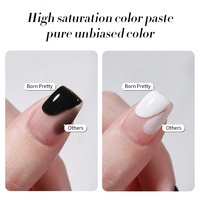 BORN PRETTY PRO Vernis Gels Blancs et Noirs Sans HEMA Couleur 15 ml, Vernis Gel Super Blanc LED UV Soak Off pour Nail Art et French Manucure