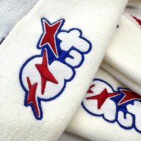 Bonnet Jacquard Premium à Revers Broderie Gonflée Chapeau Tricoté Hiver Doux et Chaud Bonnet Streetwear Tendance pour Hommes et Femmes