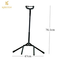 KIRSTEN OEM Custom Logo Durable Sturdy Iron Foldable Detachable Black Universal Guitar Stand Space-Saving Design for Instruments
