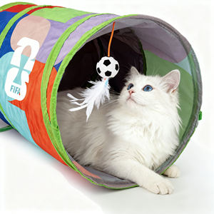 FIFA officiel sous licence jouets pour animaux de compagnie interactif chat jouet plume Teaser baguette cataire balle sisal grattoir carton pour la Coupe du Monde de la FIFA - Product Image 3