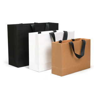 Bolsa <span class=keywords><strong>de</strong></span> <span class=keywords><strong>papel</strong></span> kraft para compras <span class=keywords><strong>de</strong></span> comida, personalizada, color blanco y marrón, con mango, con tu logotipo, venta al <span class=keywords><strong>por</strong></span> <span class=keywords><strong>mayor</strong></span> - Product Image 3
