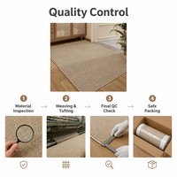 Tapis d'entrée en sisal tissé robuste, grand format, minimaliste, en fibres naturelles durables, pour buanderie et couloir
