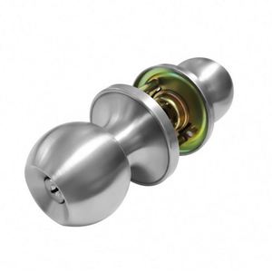 Waterproof Anti-Theft Iron Door <b>Lock</b> Polished Brass Cylinder Ball Knob Stainless Steel Handle Fingerprint Password Unlock-Made - Product Image 4