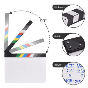KAMPHO Clap acrylique Action Cut Boards Film Ardoise Film Réalisateur Slate Cut Action Scene Blank <span class=keywords><strong>Clapper</strong></span> Board pour le tournage - Product Image 4