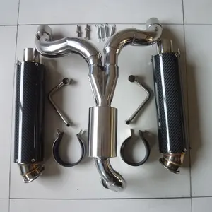 Custom Auto Parts Carbon Fibre Exhaust Muffler Dual Exhaust Pipe Motorcycle Exhaust System