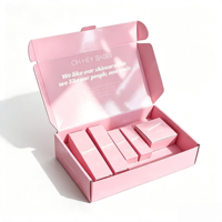 Boîte d'expédition personnalisée pour cosmétiques, impression couleur recto-verso, bande de déchirement facile, boîte en carton ondulé pour emballage cadeau, logo personnalisé