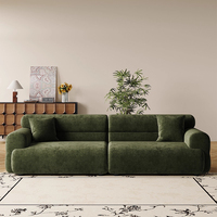Canapé sectionnel rembourré de style crème français avec tissu en chenille pour petits salons - Design minimaliste moderne, nouveau modèle