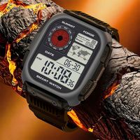 Montre connectée ERON DM66, montre GPS d'extérieur, écran carré AMOLED de 2,13 pouces, montre connectée avec carte hors ligne, GPS 5ATM, montre connectée sport