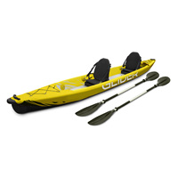 Kayak de pêche gonflable 4m en PVC à structure Drop Stitch, pour 2 personnes, avec logo personnalisé, idéal pour la navigation sur lacs et rivières – Vente chaude