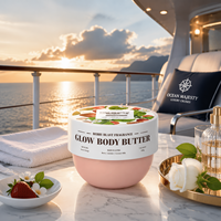Groothandel Natuurlijke Glow Body Butter Berry Blast Geur Diepvoedende Musk Ronde Verpakking Body Butter Geschikt voor Droge Huidtypen