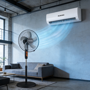 <span class=keywords><strong>Ventilateur</strong></span> sur pied en plastique de 16 pouces, boîtier antichoc, base antidérapante robuste, oscillation à 3 vitesses, <span class=keywords><strong>silencieux</strong></span> (<36 dB) <span class=keywords><strong>pour</strong></span> la maison, le salon, la <span class=keywords><strong>chambre</strong></span> à coucher - Product Image 1