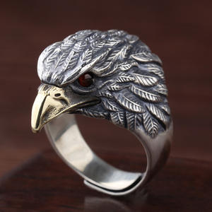 Vintage Engrave <strong>Owl</strong> Ring Punk Hiphop Silver Plated Adjustable Open Animal Ring for Couple Men <strong>Jewelry</strong> - Product Image 1