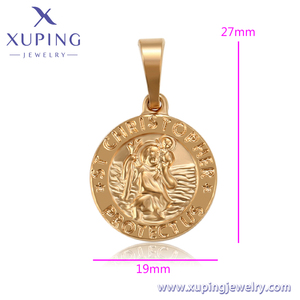 จี้รูปแม่และเด็กทรงกลมสีโรสโกลด์ ทำจากโลหะผสมทองแดง รุ่น A00608566 XUPING - Product Image 6