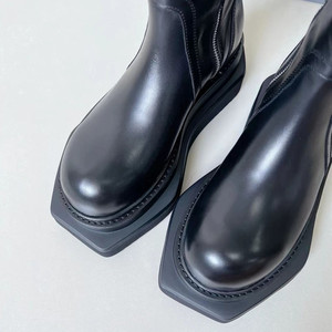 Nouvelles bottes d'hiver pour hommes à plateforme et lacets - Semelle épaisse, style décontracté et professionnel, large embout, semelle intermédiaire en EVA, tige en cuir synthétique - Product Image 4