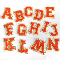 Lettres thermocollantes en chenille 8CM A-Z, lettres alphabet à paillettes pour sacs, vêtements, serviettes, patchs thermocollants en chenille pour homme et femme