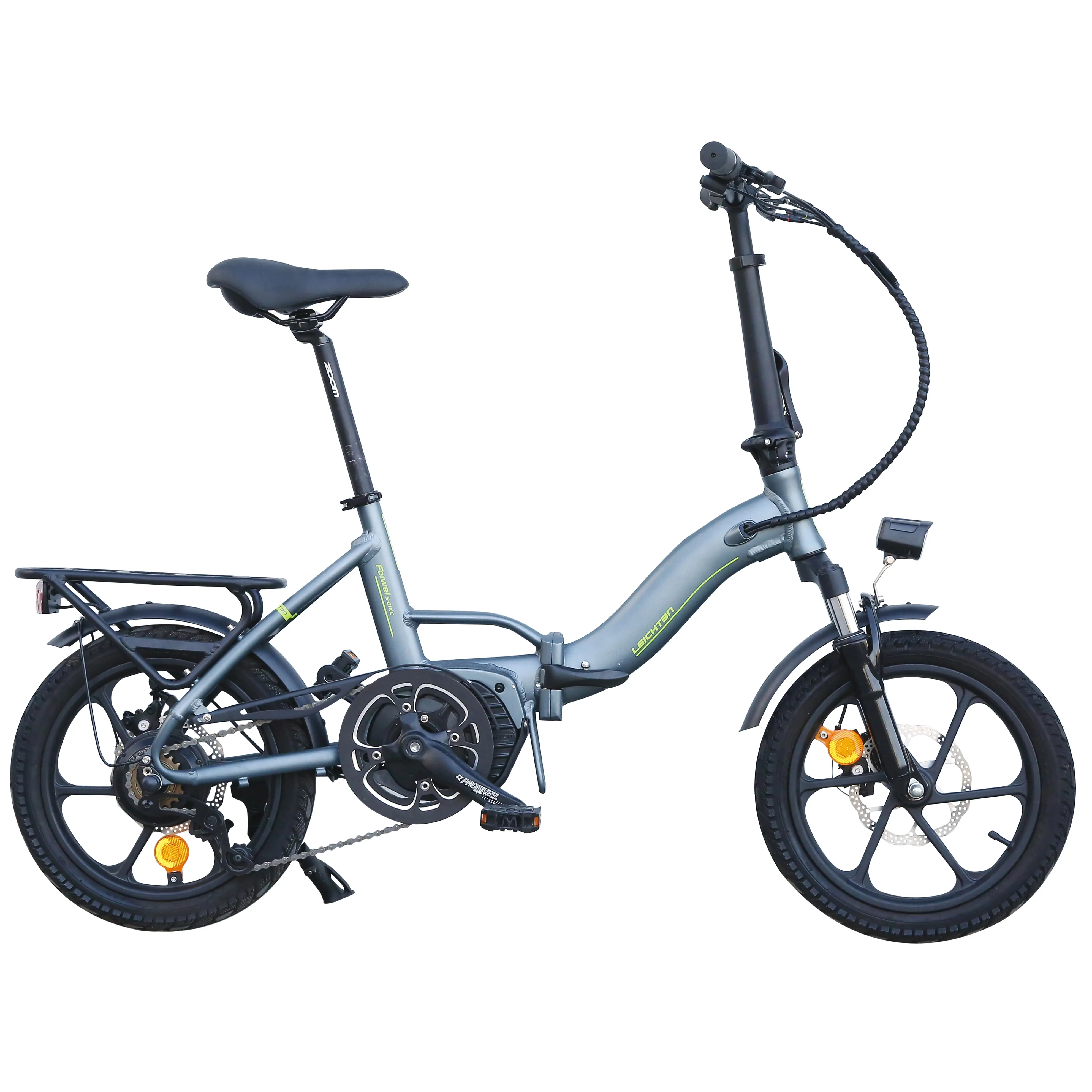 Mini vélo électrique pliable à roues de 16 pouces/vélo électrique pliant à batterie cachée/mini vélo électrique pliable vélo électrique portable