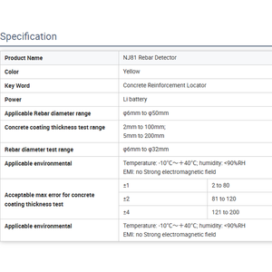 ASTM A615 tiêu chuẩn tích hợp lưới và phần quét phương pháp độ chính xác cao độ dày bê tông thử nghiệm vị trí cốt thép Detector - Product Image 5