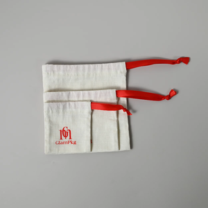 Glampkg Custom with Screen Print Logo OEM High Grade Jewelry Garment Shoes Gift Linen <b>Dust</b> <b>Bag</b> Drawstring <b>Bag</b> - Product Image 6